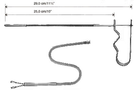 OHEBNÝ KROKODÝLKOVÝ EXTRAKTOR IUD 4MM DÉLKA 25CM KÓD: HB 5018