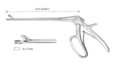 BIOPTICKÉ KLEŠTĚ COPPELSON 3x7MM, 21CM, HB5025     