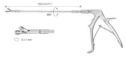 UNI-TISCHLER BIOPTICKÉ KLEŠTĚ ROVNÉ 3x7MM, 19CM KÓD HB 5028-01   