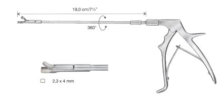 BIOPTICKÉ KLEŠTĚ UNI-TOWNSEND ROVNÉ 2,3x4MM, 19CM, HB5029-01