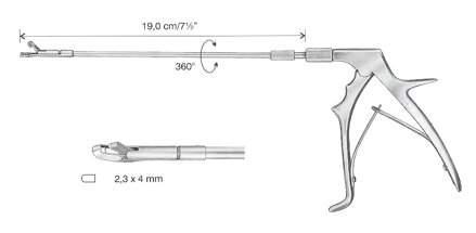 BIOPTICKÉ KLEŠTĚ UNI-TOWNSEND S VYHNUTÍM NAHORU 2,3x4MM, 19CM, HB5029-03