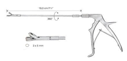 BIOPTICKÉ KLEŠTĚ UNI-OVAL ROVNÉ 3X5MM, 19CM KÓD 5030