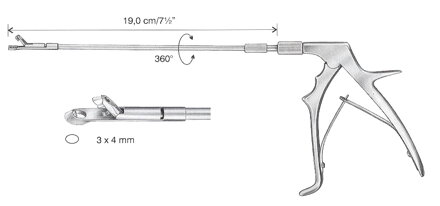 BIOPTICKÉ KLEŠTĚ UNI-BURKE ROVNÉ 3x4MM, 19CM KÓD HB5032