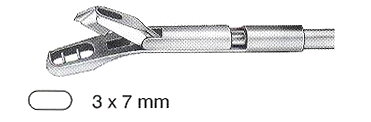 VÝMĚNNÁ KONCOVKA BIOPTICKÝCH KLEŠTÍ UNI-TISCHLER S VYHNUTÍM DOLŮ 3x7MM, HB5035-02     