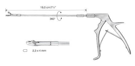 BIOPTICKÉ KLEŠTĚ UNI-TOWNSEND S VYHNUTÍM NAHORU 2,3x4MM, 19CM, HB5029-03