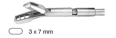 VÝMĚNNÁ KONCOVKA BIOPTICKÝCH KLEŠTÍ UNI-TISCHLER S VYHNUTÍM DOLŮ  3x7MM KÓD HB5035-02     