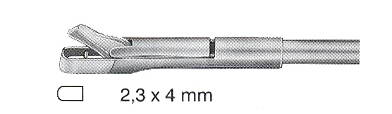 VÝMĚNNÁ KONCOVKA BIOPTICKÝCH KLEŠTÍ UNI-TOWNSEND ROVNÁ 2,3x4MM KÓD HB5036-01